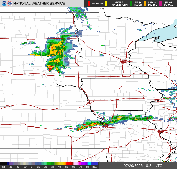 Weather radar map